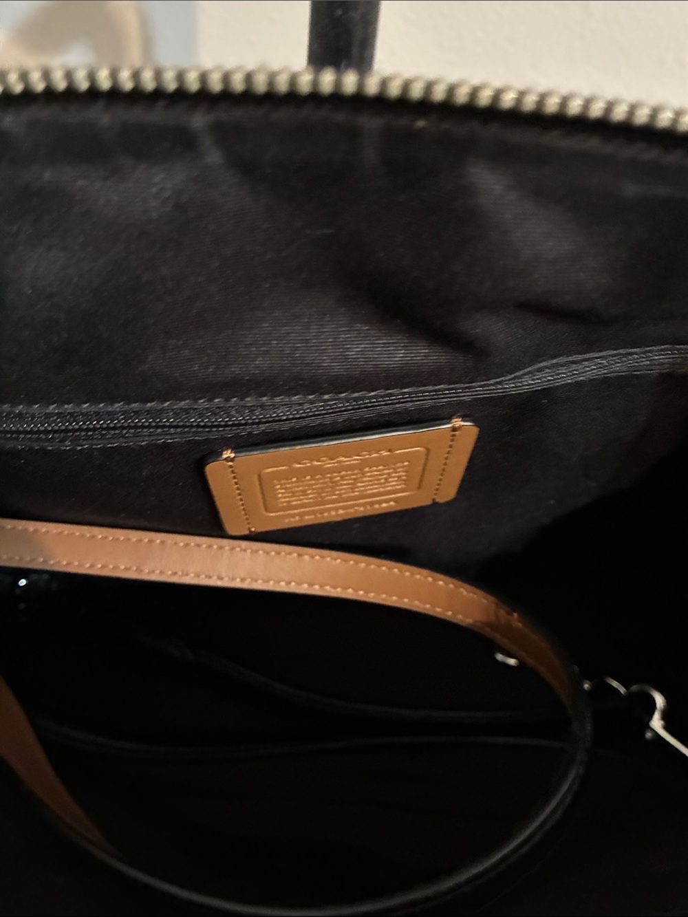 Coach Tea Rose Black Floral Dome Satchel — Orange, Blue & White Flowers - Picture 4 of 16